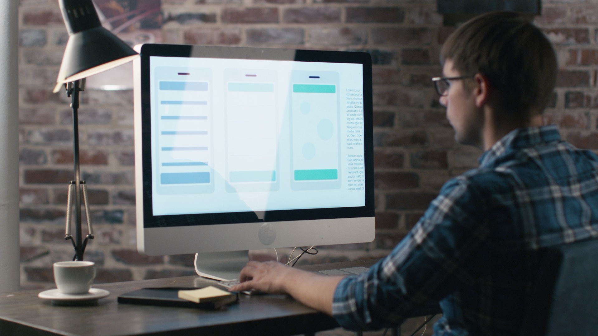 Designer building a user interface